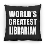 World's Greatest Librarian - Throw Pillow Black