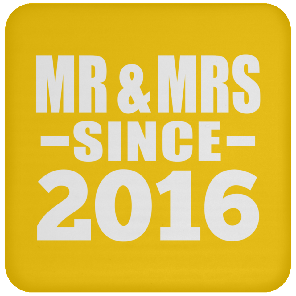 8th Anniversary Mr & Mrs Since 2016 - Drink Coaster