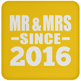 8th Anniversary Mr & Mrs Since 2016 - Drink Coaster