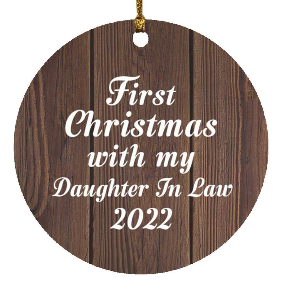 First Christmas With My Daughter In Law 2022 - Circle Ornament D