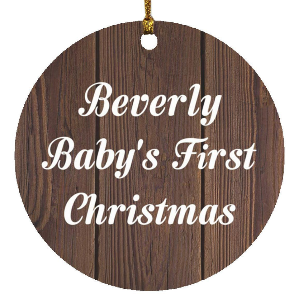 Beverly Baby's First Christmas - Circle Ornament D