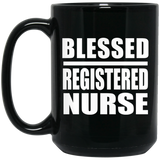 Blessed Registered Nurse - 15oz Coffee Mug Black