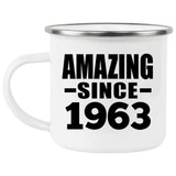 61st Birthday Amazing Since 1963 - 12oz Camping Mug