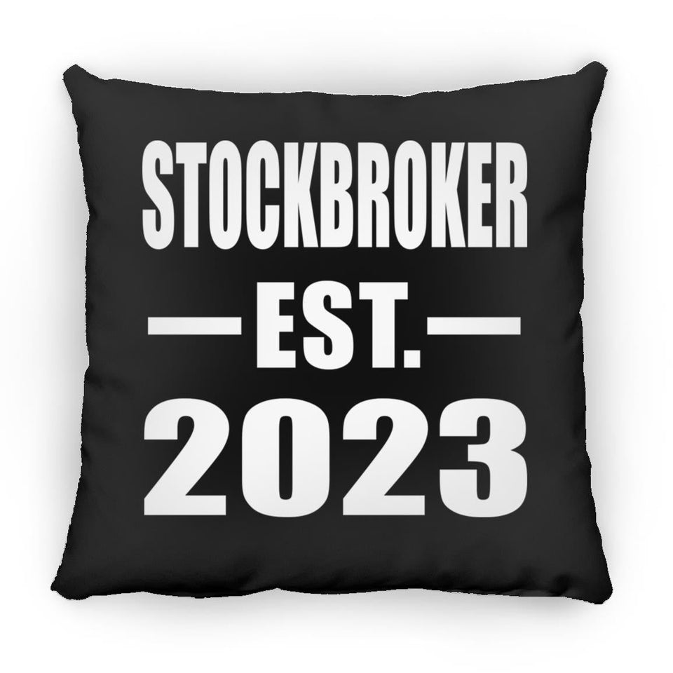 Stockbroker Established EST. 2023 - Throw Pillow Black