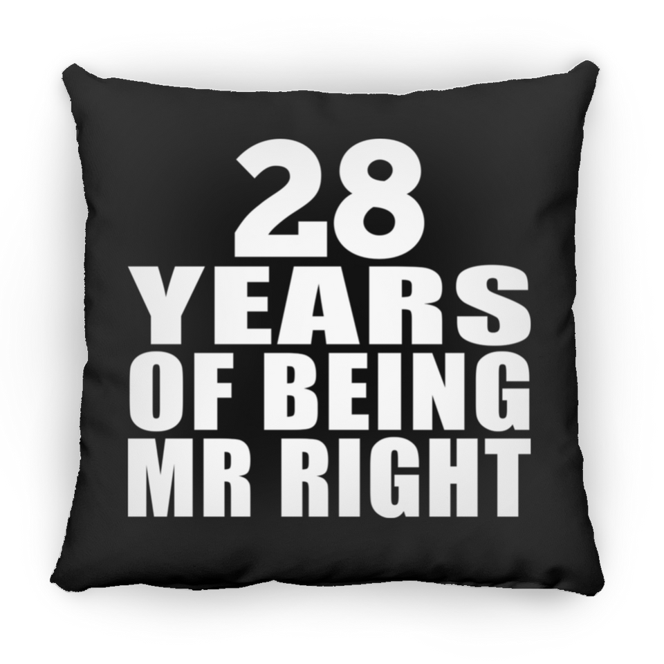 28th Anniversary 28 Years Of Being Mr Right - Throw Pillow Black