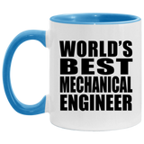 World's Best Mechanical Engineer - 11oz Accent Mug Blue