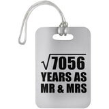 84th Anniversary Square Root of 7056 Years As Mr & Mrs - Luggage Bag Tag