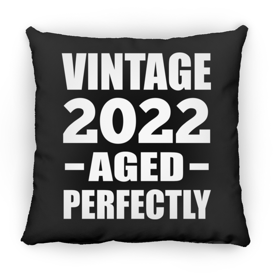 2nd Birthday Vintage 2022 Aged Perfectly - Throw Pillow Black