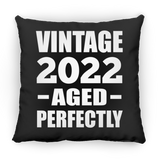 2nd Birthday Vintage 2022 Aged Perfectly - Throw Pillow Black