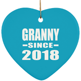 Granny Since 2018 - Heart Ornament