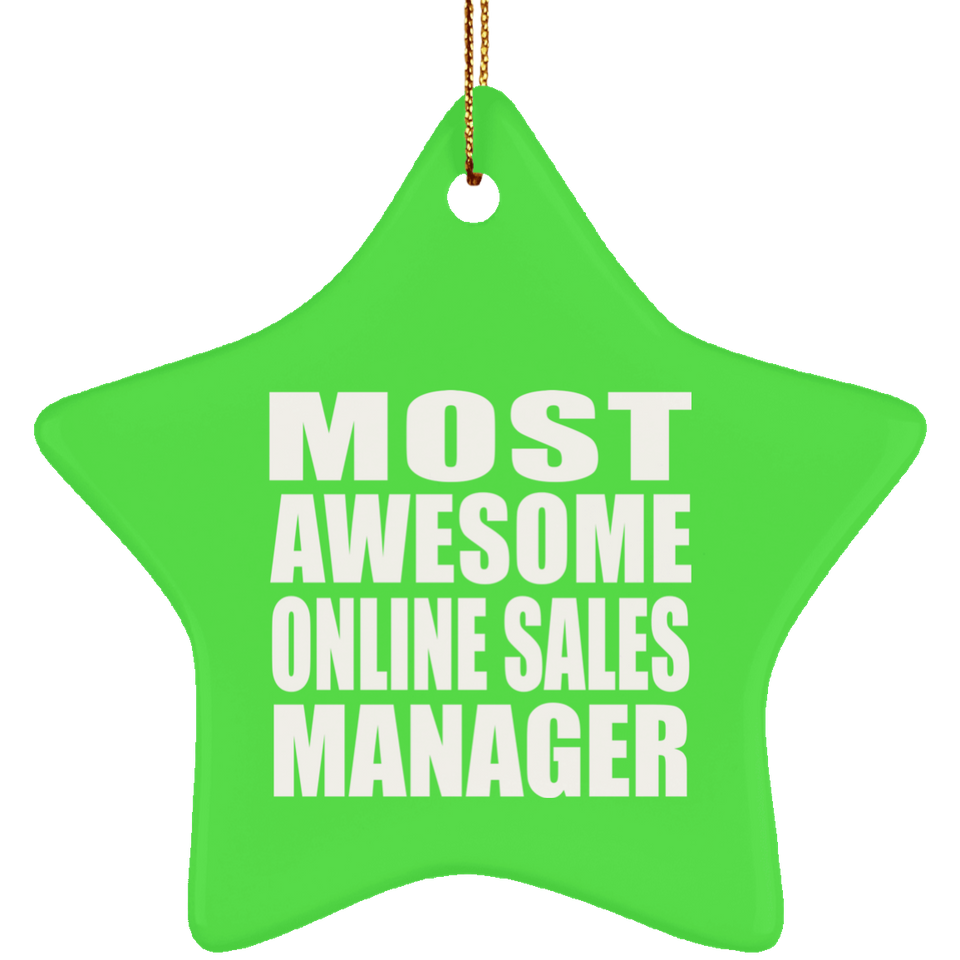 Most Awesome Online Sales Manager - Star Ornament