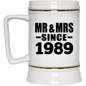 35th Anniversary Mr & Mrs Since 1989 - Beer Stein