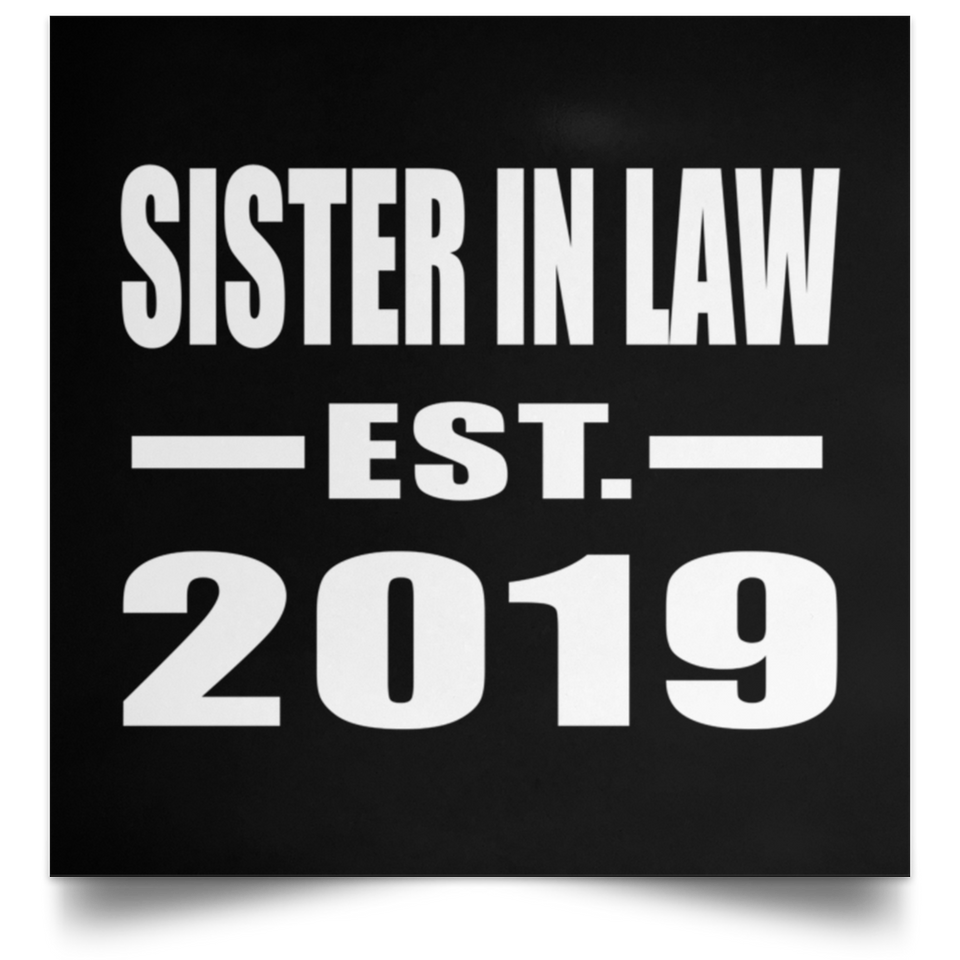 Sister In Law Established EST. 2019 - Poster Square
