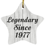 47th Birthday Legendary Since 1977 - Star Ornament F
