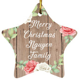 Merry Christmas Nguyen Family - Star Ornament B