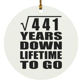 21st Anniversary Square Root of 441 Years Lifetime To Go - Circle Ornament