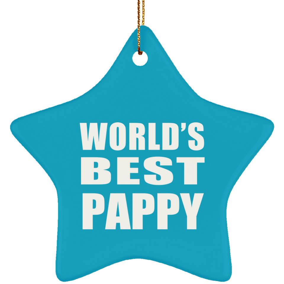 World's Best Pappy - Star Ornament