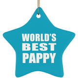 World's Best Pappy - Star Ornament