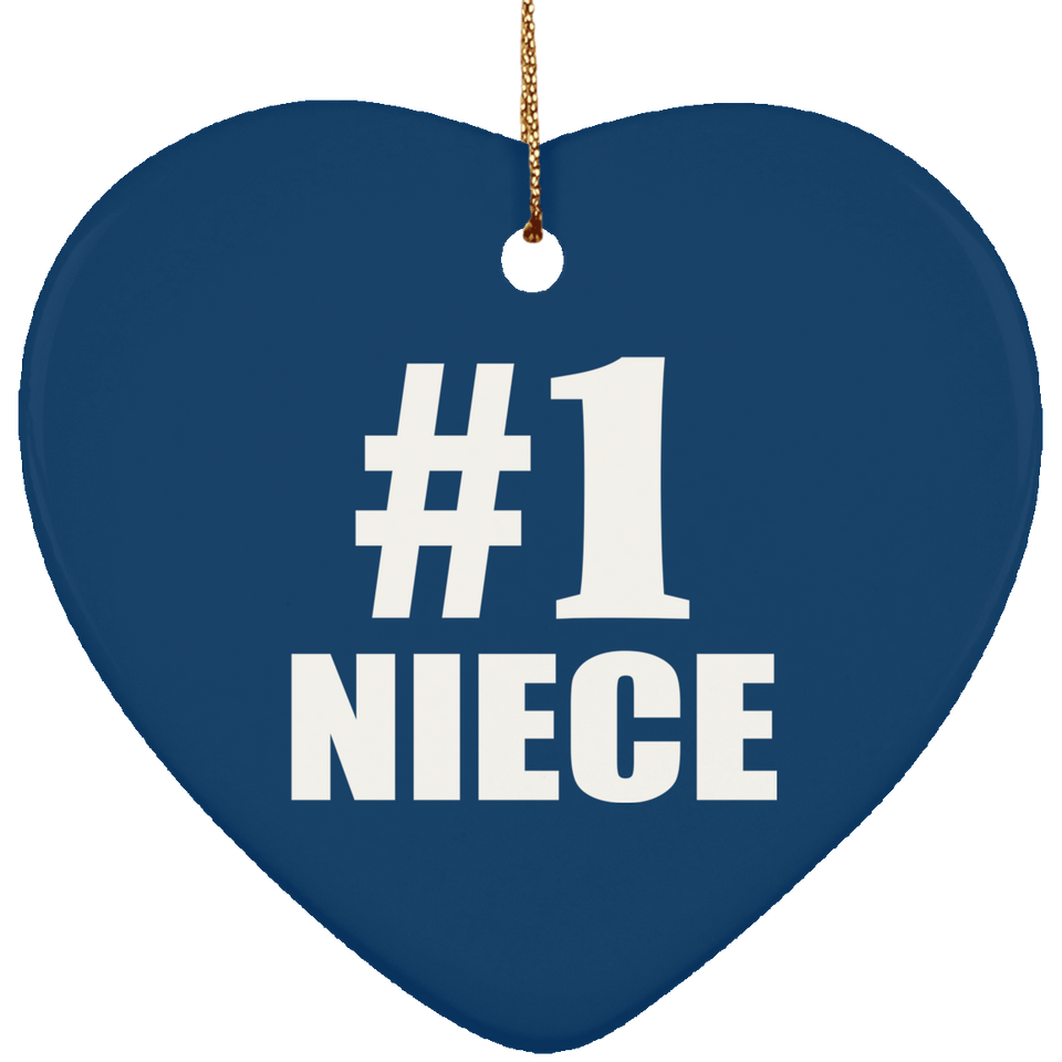 Number One #1 Niece - Heart Ornament