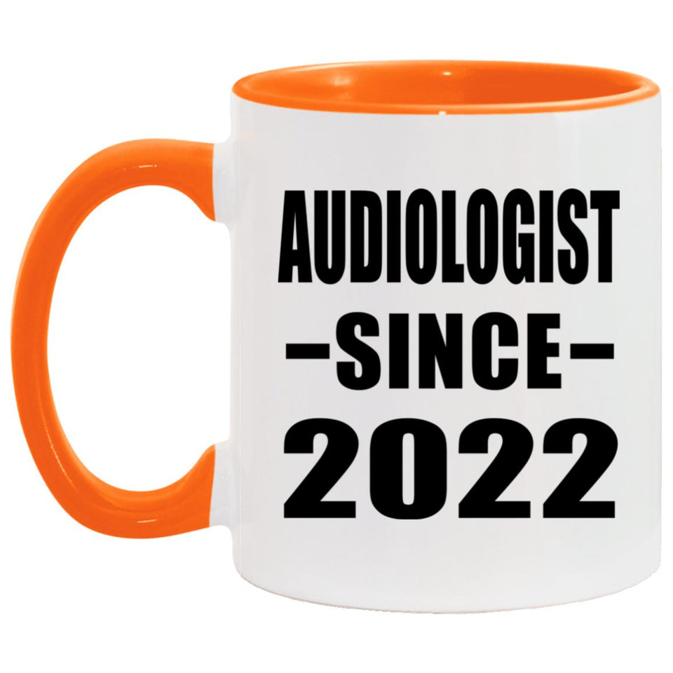 Audiologist Since 2022 - 11oz Accent Mug Orange