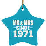 53rd Anniversary Mr & Mrs Since 1971 - Star Ornament