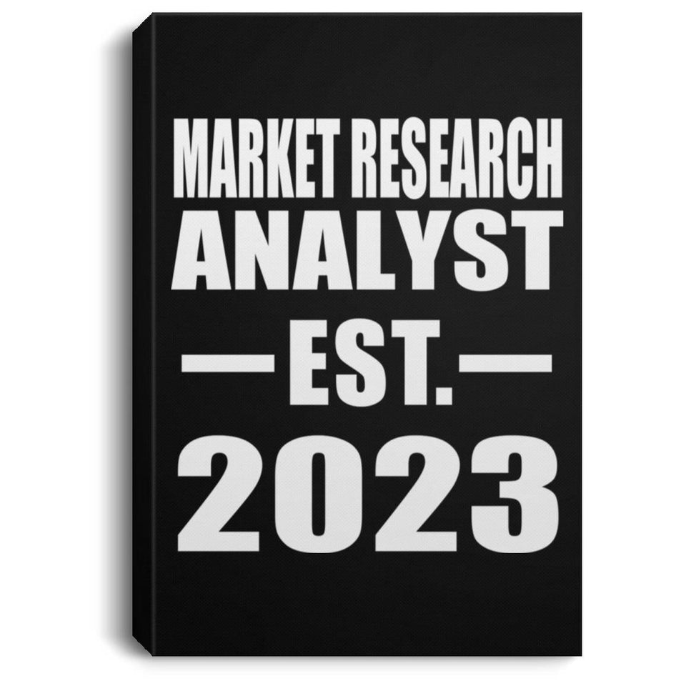 Market Research Analyst Established EST. 2023 - Canvas Portrait