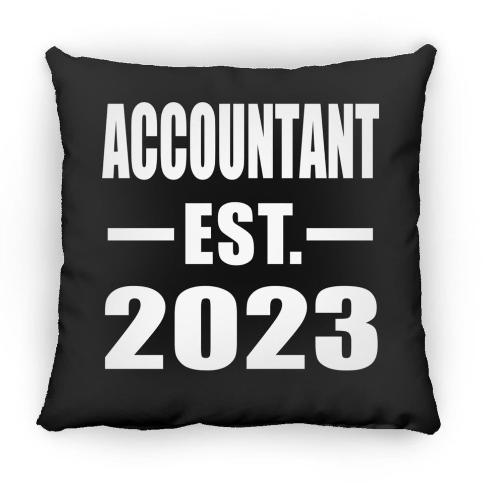 Accountant Established EST. 2023 - Throw Pillow Black