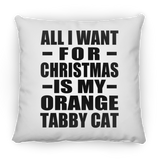 All I Want For Christmas Is My Orange Tabby Cat - Throw Pillow