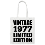 47th Birthday Vintage 1977 Limited Edition - Tote Bag White