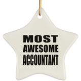 Most Awesome Accountant - Star Ornament