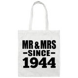 80th Anniversary Mr & Mrs Since 1944 - Tote Bag White