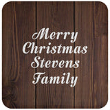 Merry Christmas Stevens Family - Drink Coaster D