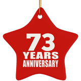 73rd Anniversary 73 Years - Star Ornament