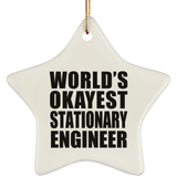 World's Okayest Stationary Engineer - Star Ornament