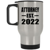 Attorney Established EST. 2022 - Silver Travel Mug