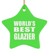 World's Best Glazier - Star Ornament