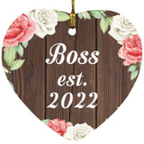 Boss Established Est. 2022 - Heart Ornament A