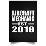 Aircraft Mechanic Established EST. 2018 - Poster Portrait