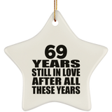 69th Anniversary 69 Years Still In Love After These Years - Star Ornament