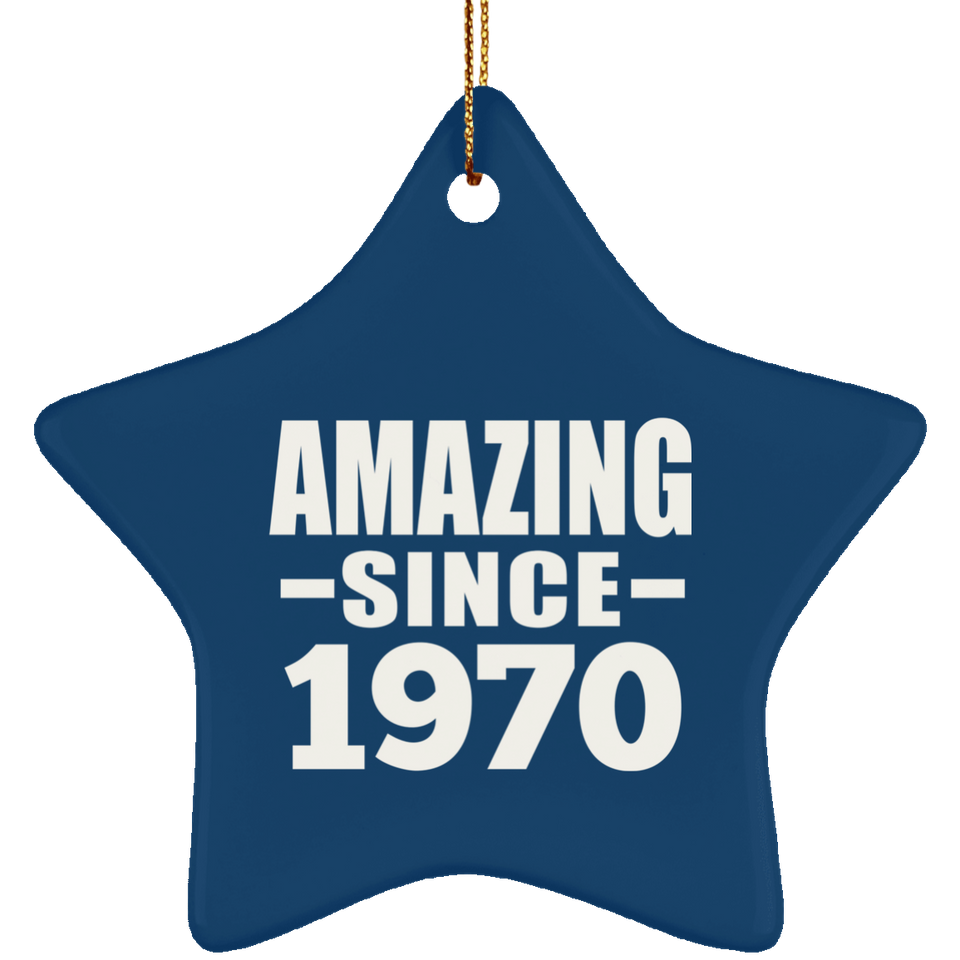 54th Birthday Amazing Since 1970 - Star Ornament