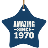 54th Birthday Amazing Since 1970 - Star Ornament