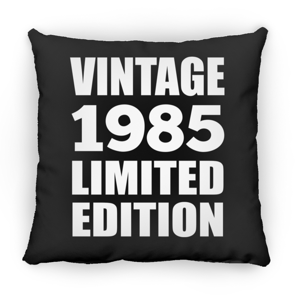 39th Birthday Vintage 1985 Limited Edition - Throw Pillow Black
