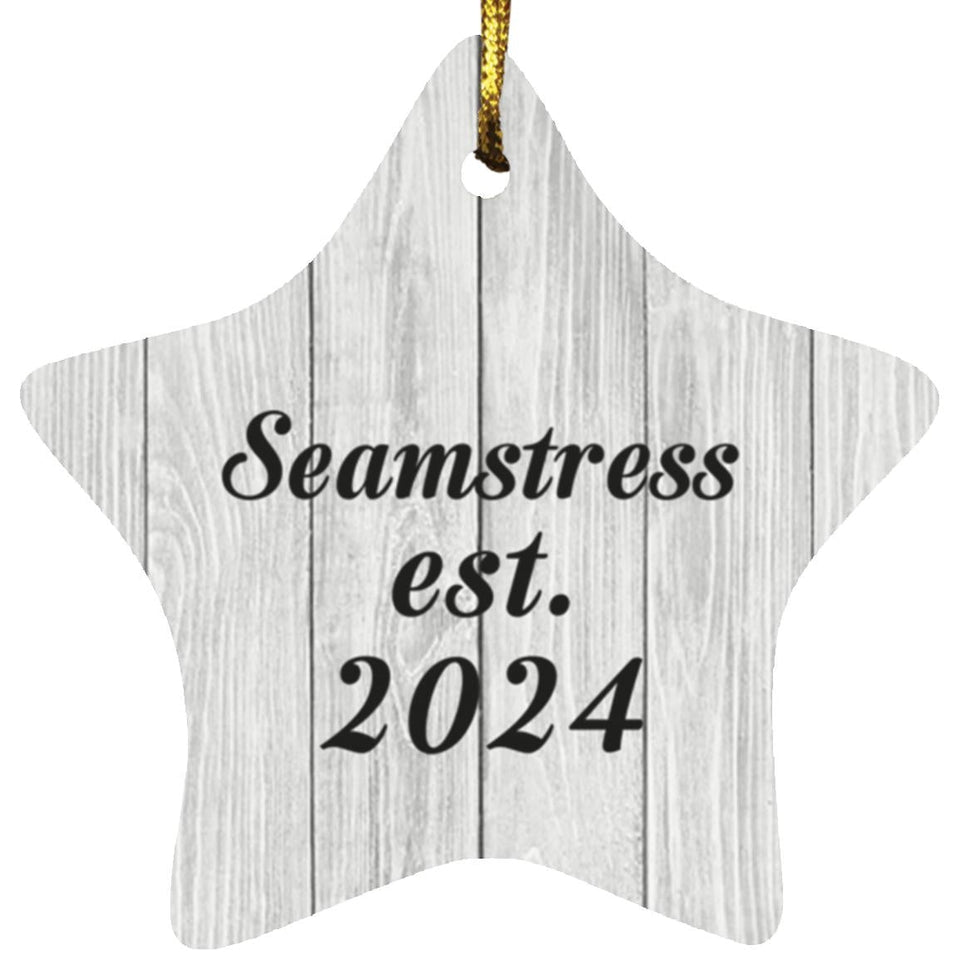 Seamstress Established Est. 2024 - Star Ornament F