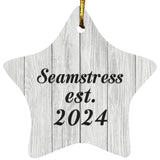 Seamstress Established Est. 2024 - Star Ornament F