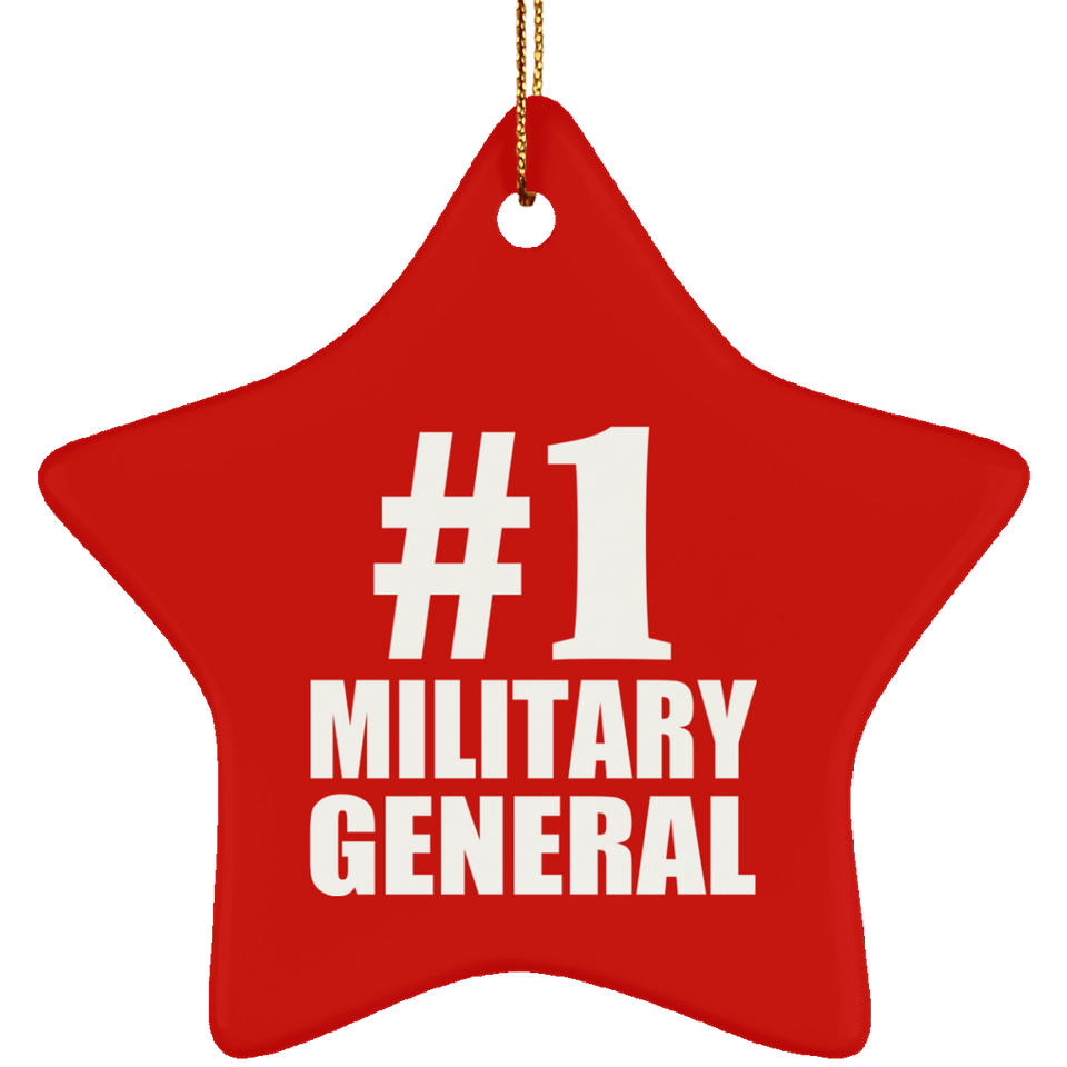Number One #1 Military General - Star Ornament