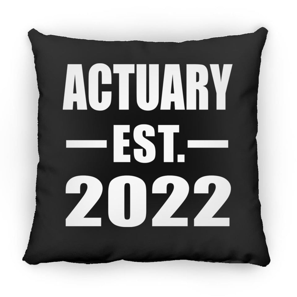 Actuary Established EST. 2022 - Throw Pillow Black