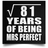 9th Anniversary Square Root of 81 Years of Mrs Perfect - Poster Square