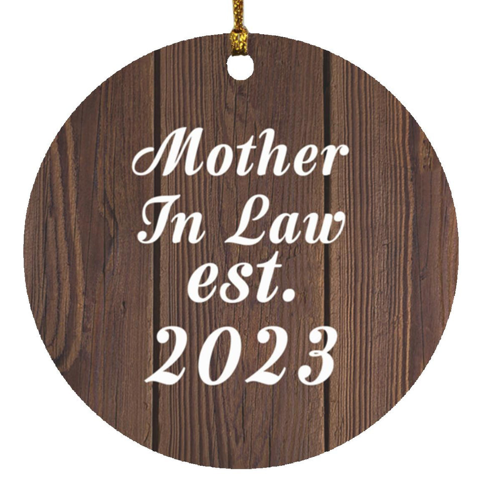 Mother In Law Established EST. 2023 - Circle Ornament D