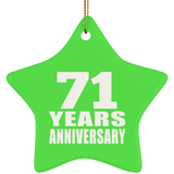 71st Anniversary 71 Years - Star Ornament