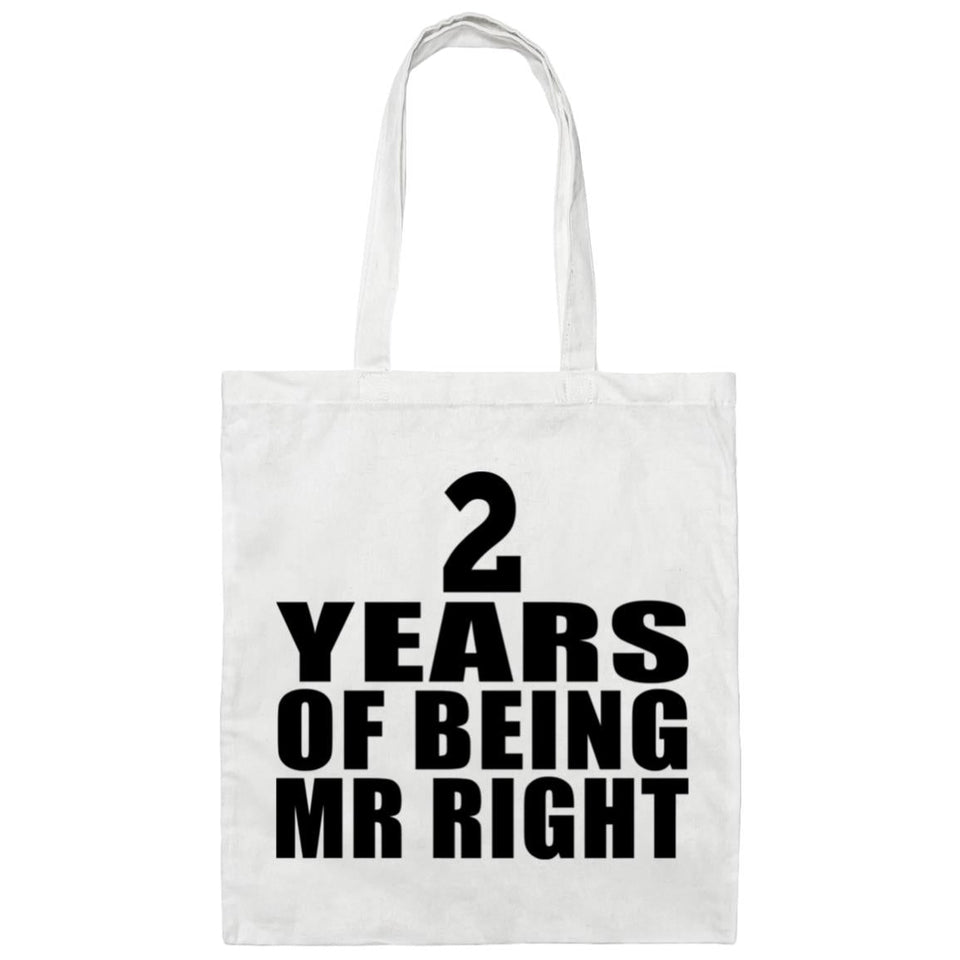 2nd Anniversary 2 Years Of Being Mr Right - Tote Bag White